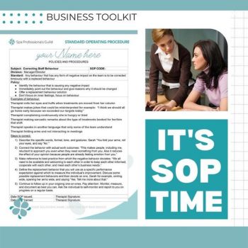 GET YOUR FREE SOP Template here - Correcting Staff Behaviour